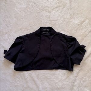 Adorable short sleeve bolero shrug with bows